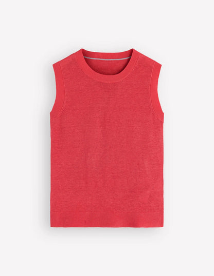 Agnes Linen Tank-Pink