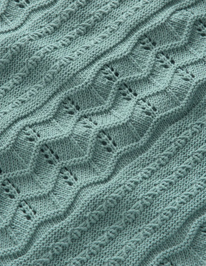 Monica Knitted T-Shirt-Blue