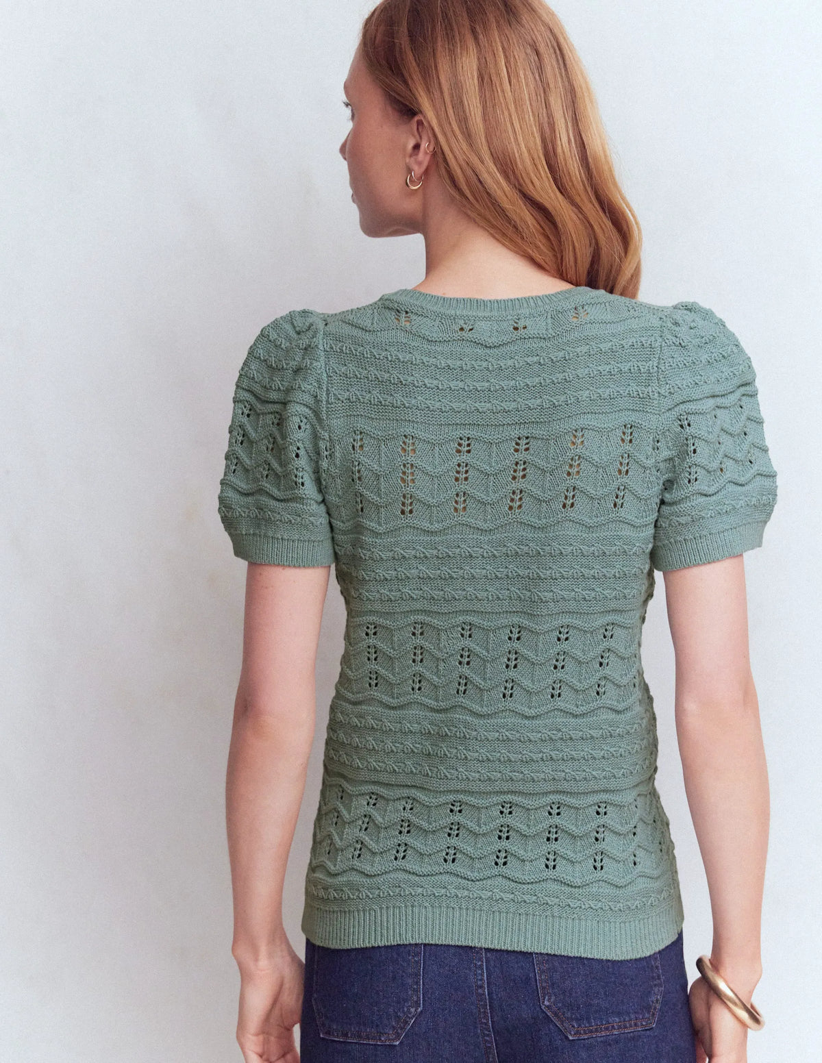 Monica Knitted T-Shirt-Blue