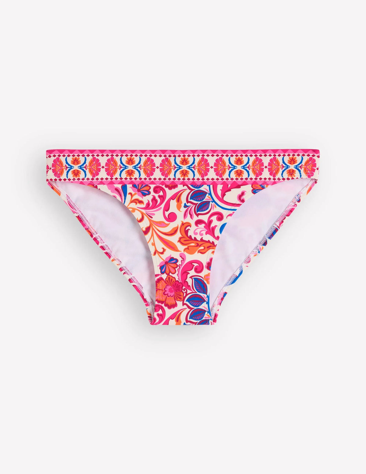 Porto Bikini Bottoms-Pink Power, Flourishing Meadow