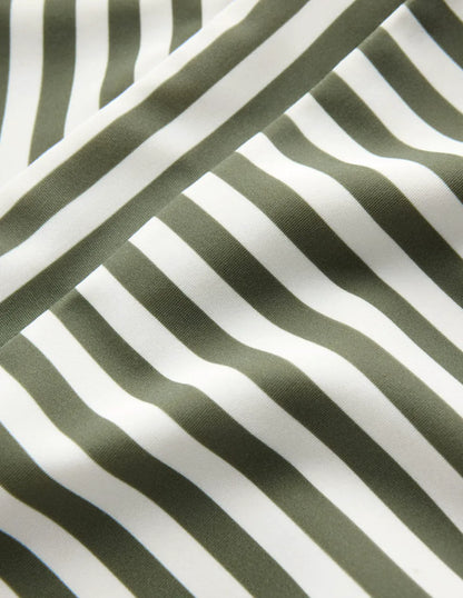 Clean Sweetheart Swimsuit-Olive Ivory Stripe