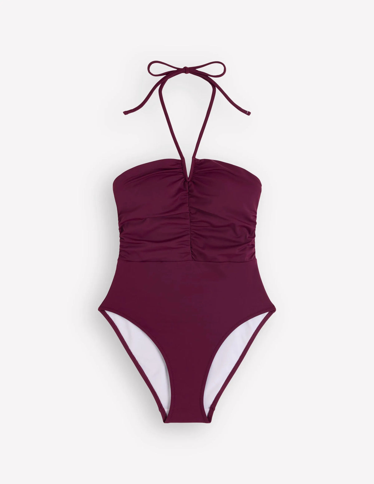 Gather String Swimsuit-Chocberry