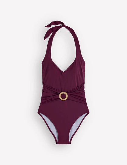 Sorrento Hoop Sash Swimsuit-Chocberry