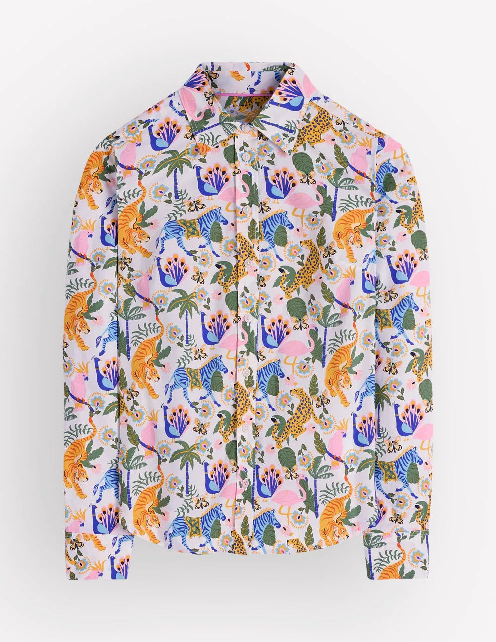 Sienna Cotton Shirt-Multi, Tropical Safari