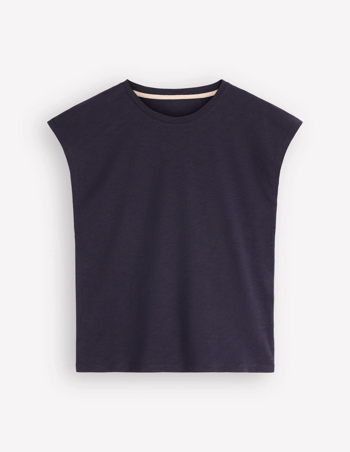 Louisa Cotton Slub T-shirt-Navy