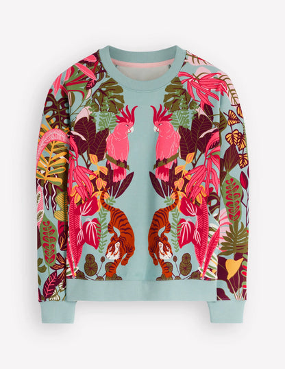 Rosa Printed Sweatshirt-Tropical Safari Placement