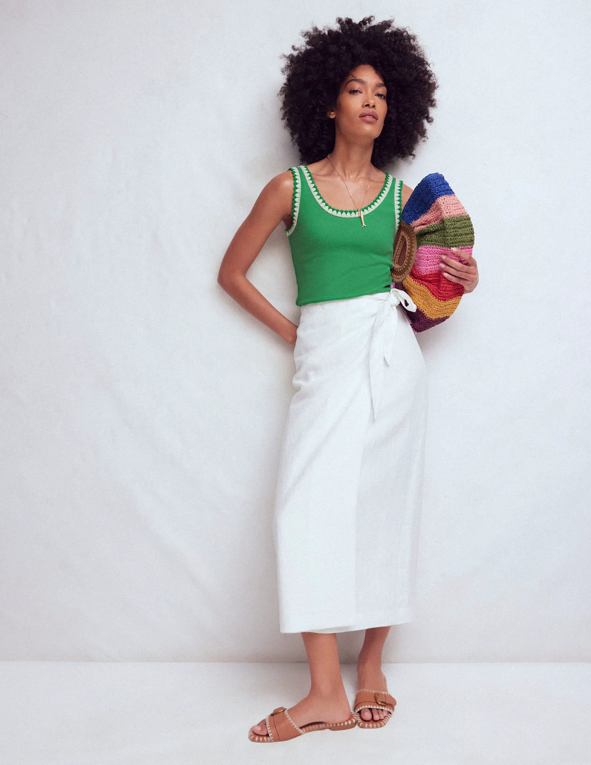 Maddie Trim Detail Vest-Shamrock Green