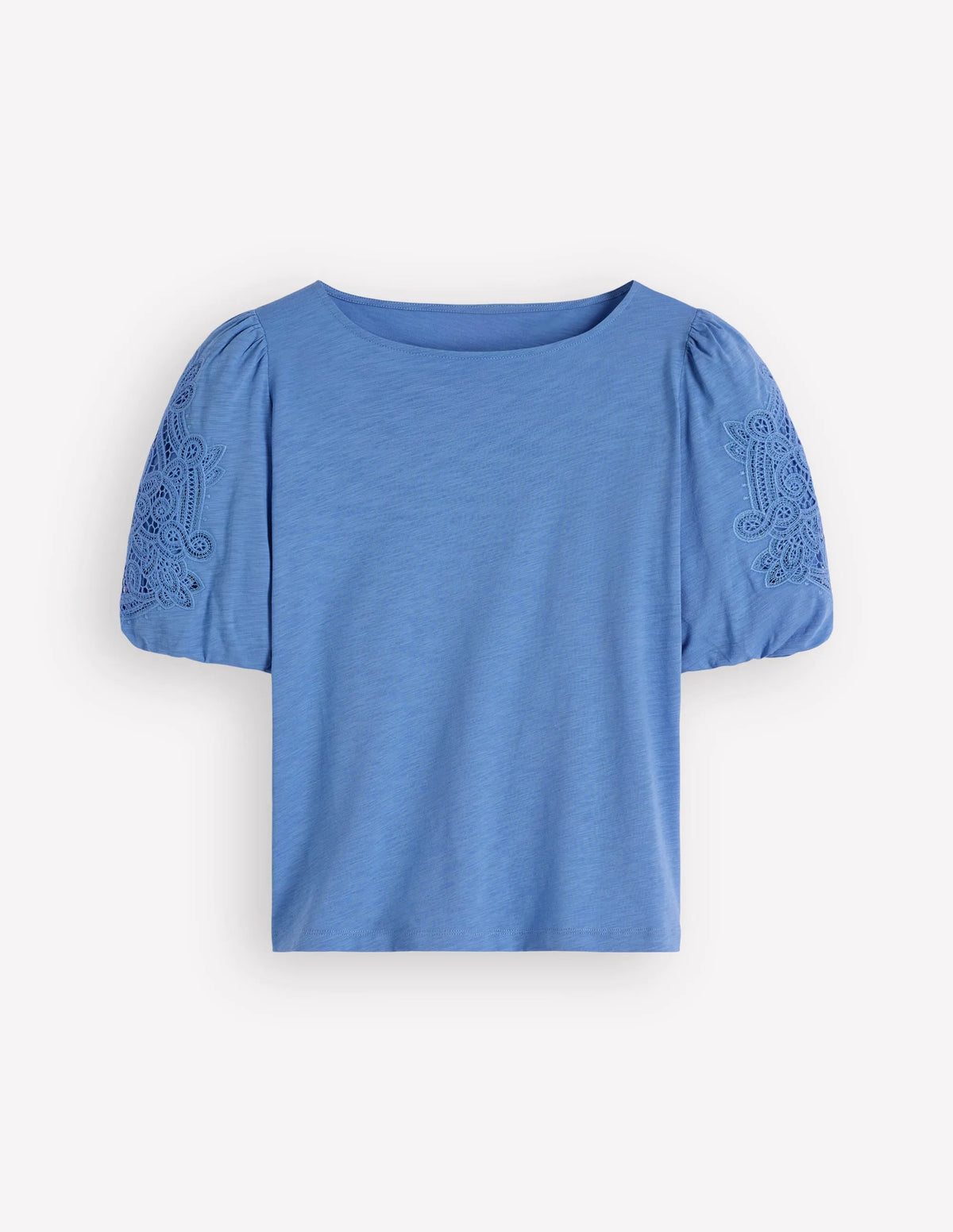 Tape Lace T-shirt-Forget Me Not Blue