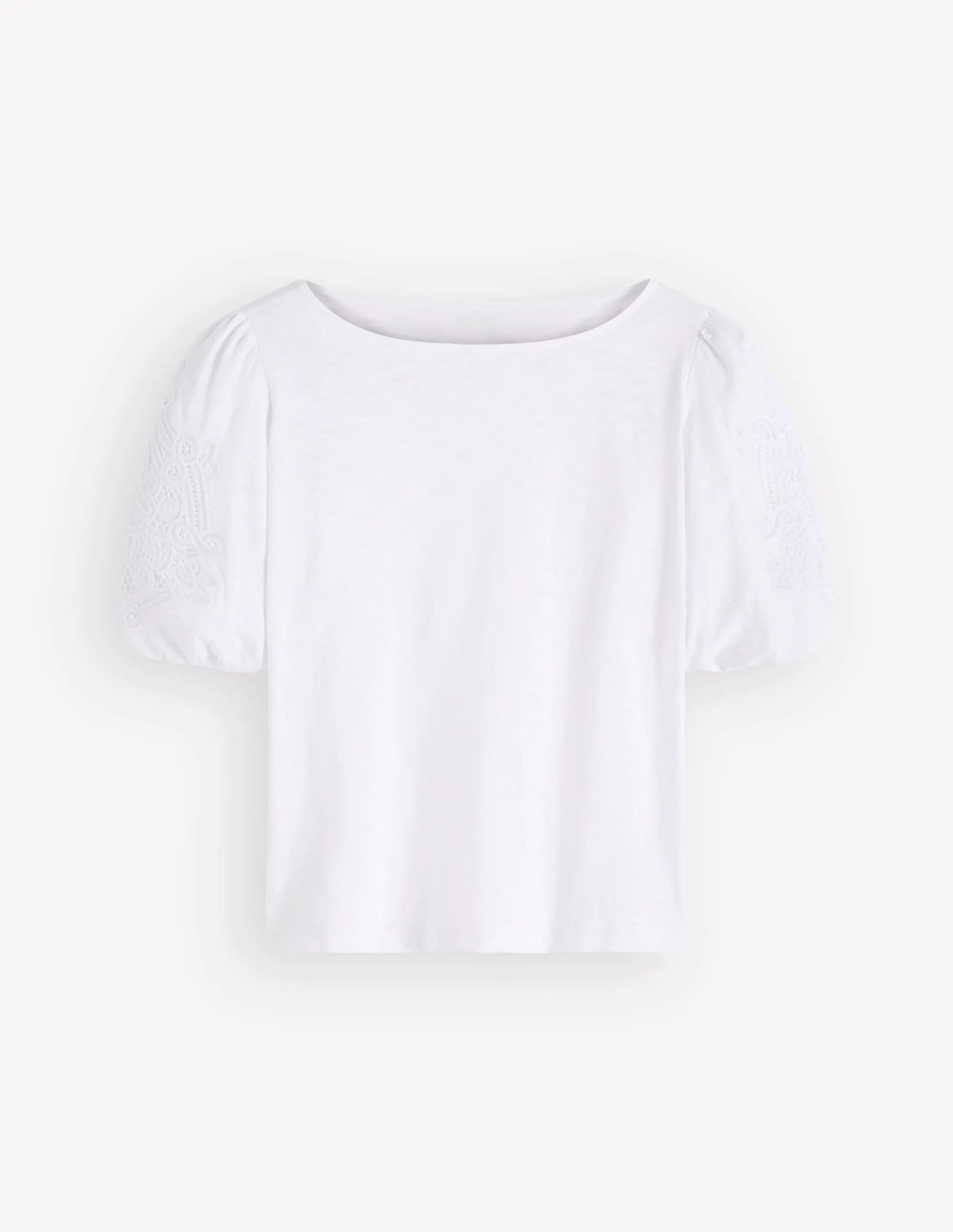 Tape Lace T-shirt-White