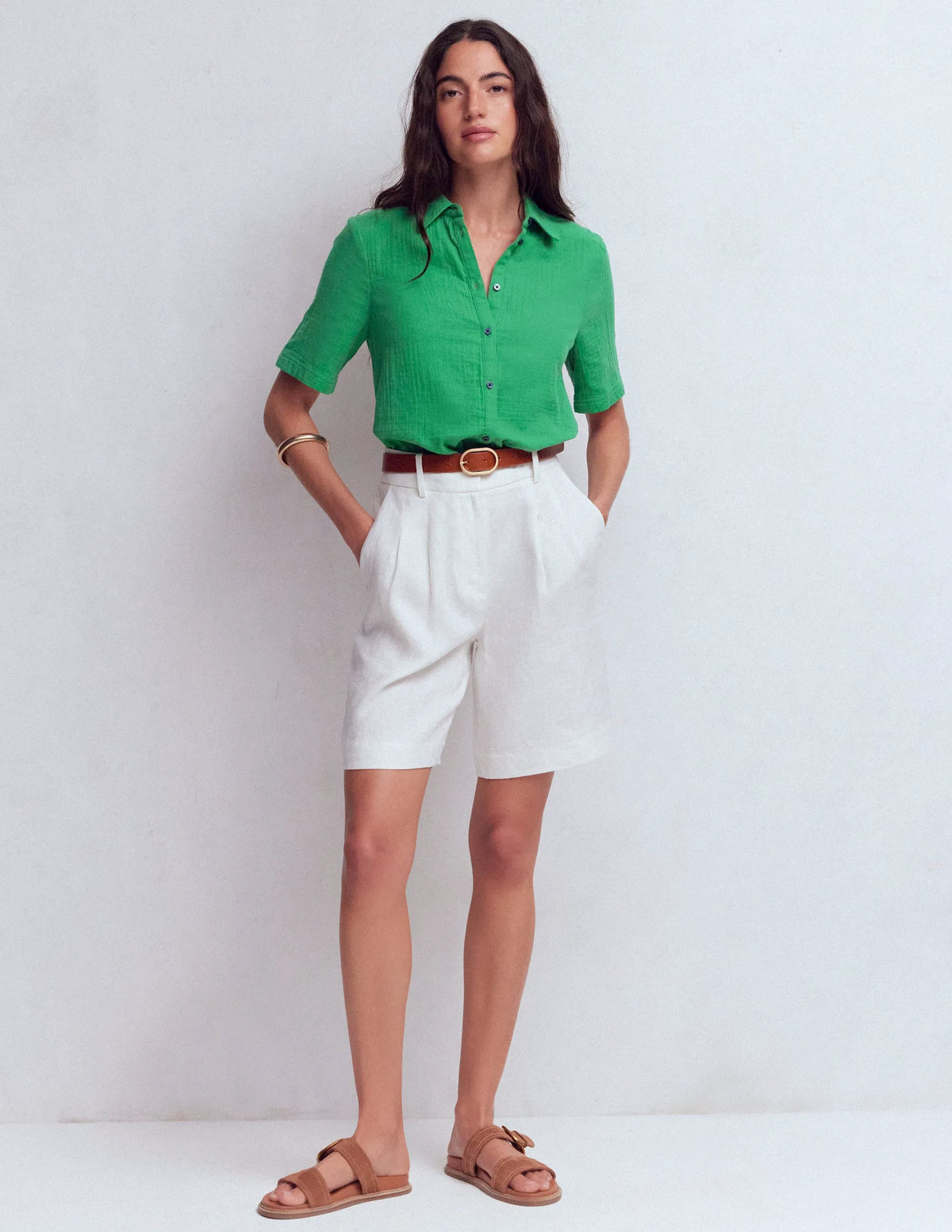 Double Cloth Shirt-Leprechaun Green
