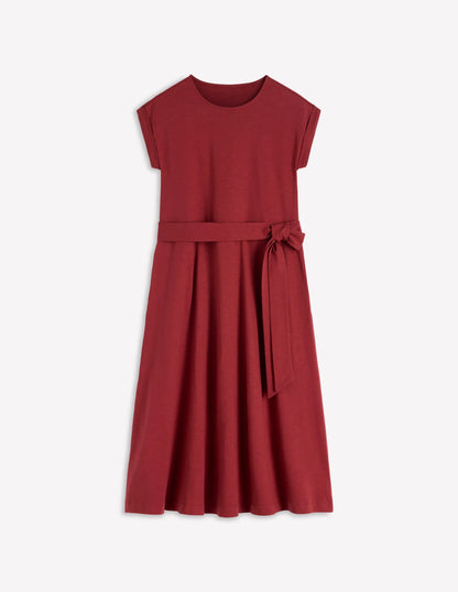 Eve Jersey Midi Dress-Rich Chestnut