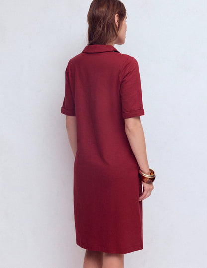 Tilda Jersey T-shirt Dress-Rich Chestnut