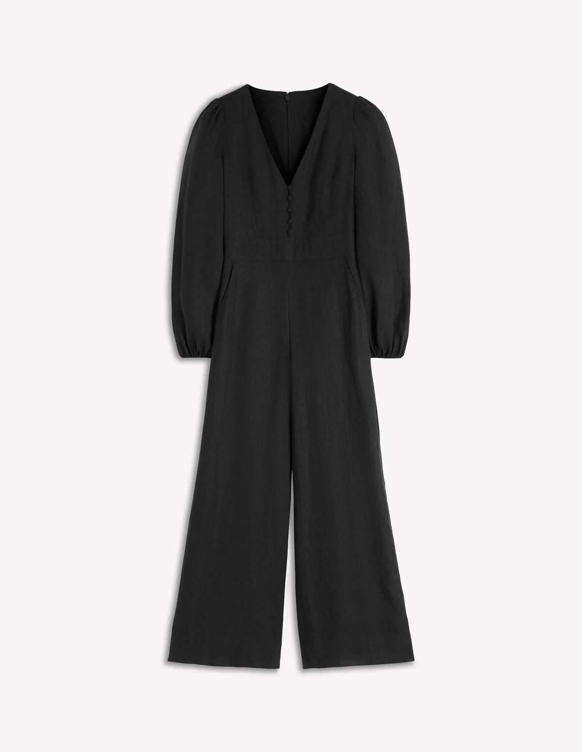 Lola Linen Jumpsuit-Black