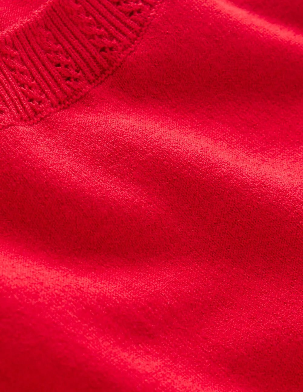 Emilia Cotton Crew Neck Vest-Merida Red