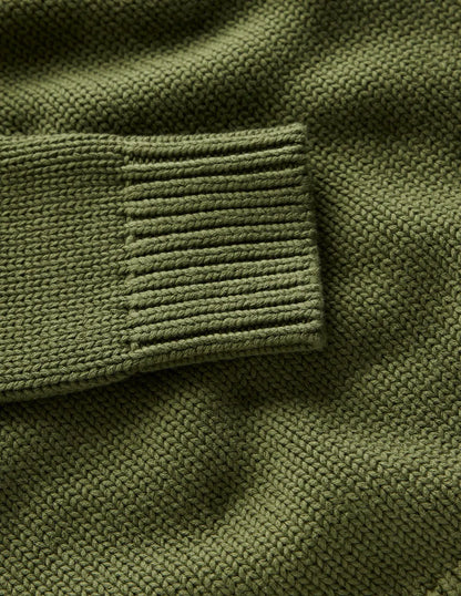 Lucy Oversized Cotton Jumper-Promenade Green