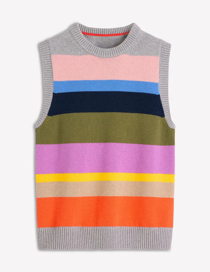Lucy Cotton Vest-Multi, Rainbow