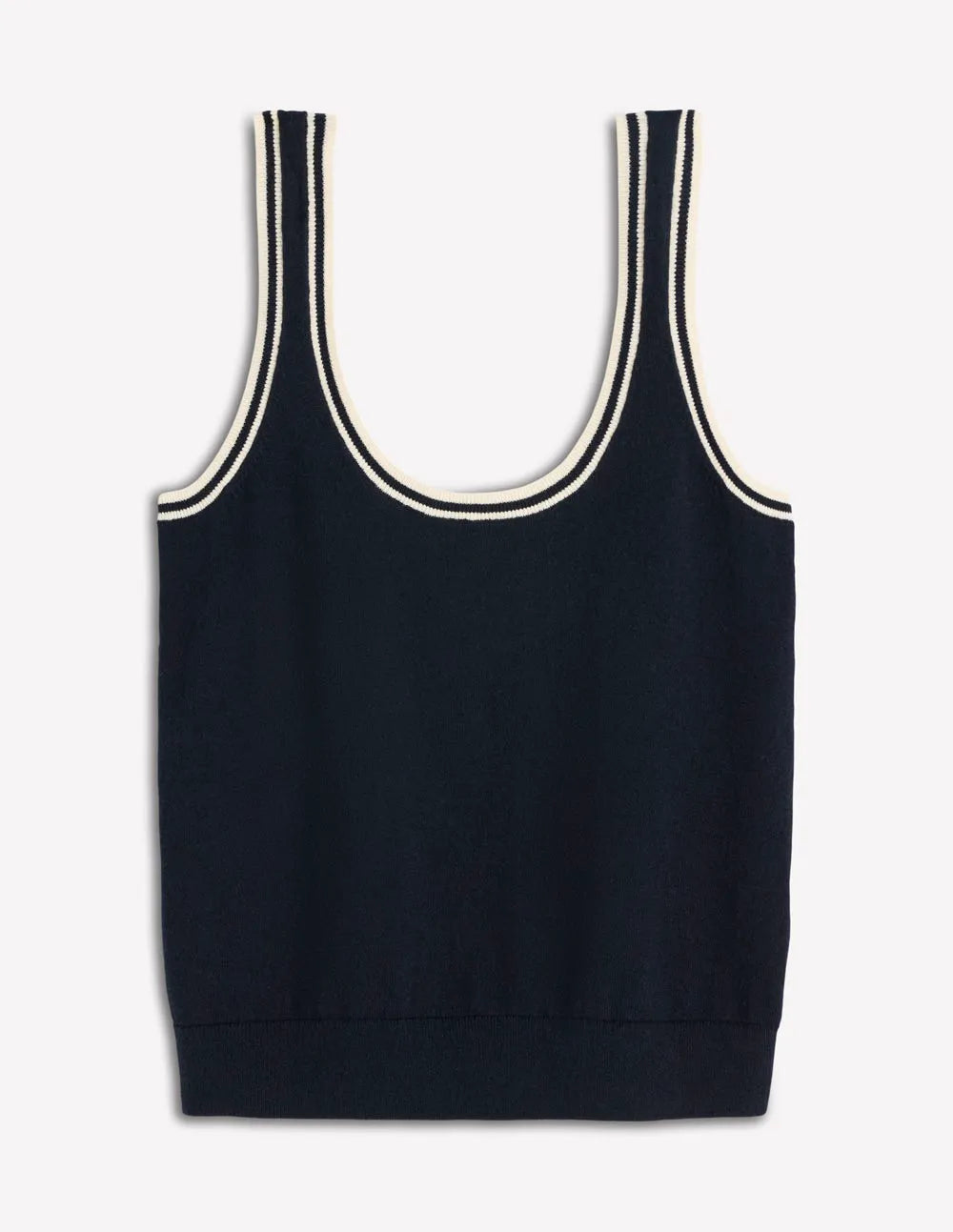 Liz Knitted Tank-Navy
