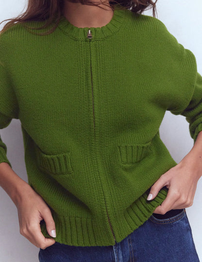 Maya Zip Up Jacket-Herb Garden