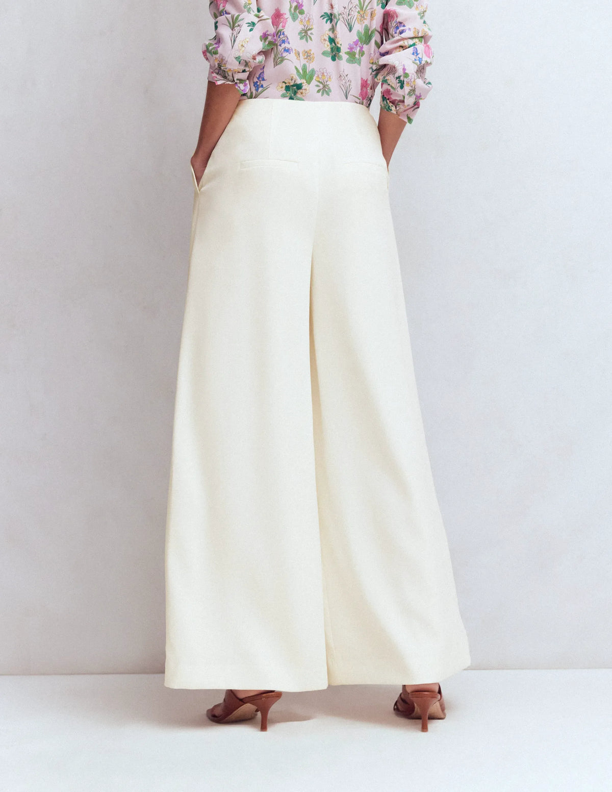 Regent Wide Leg Pants-Ivory
