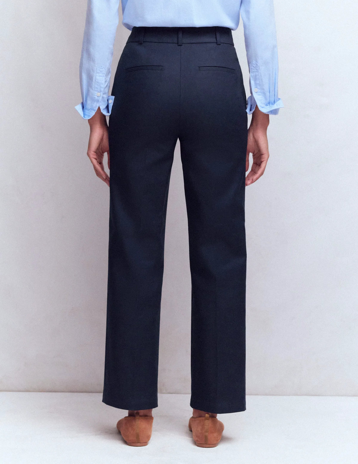 Canonbury Cotton 7/8 Pants-Navy