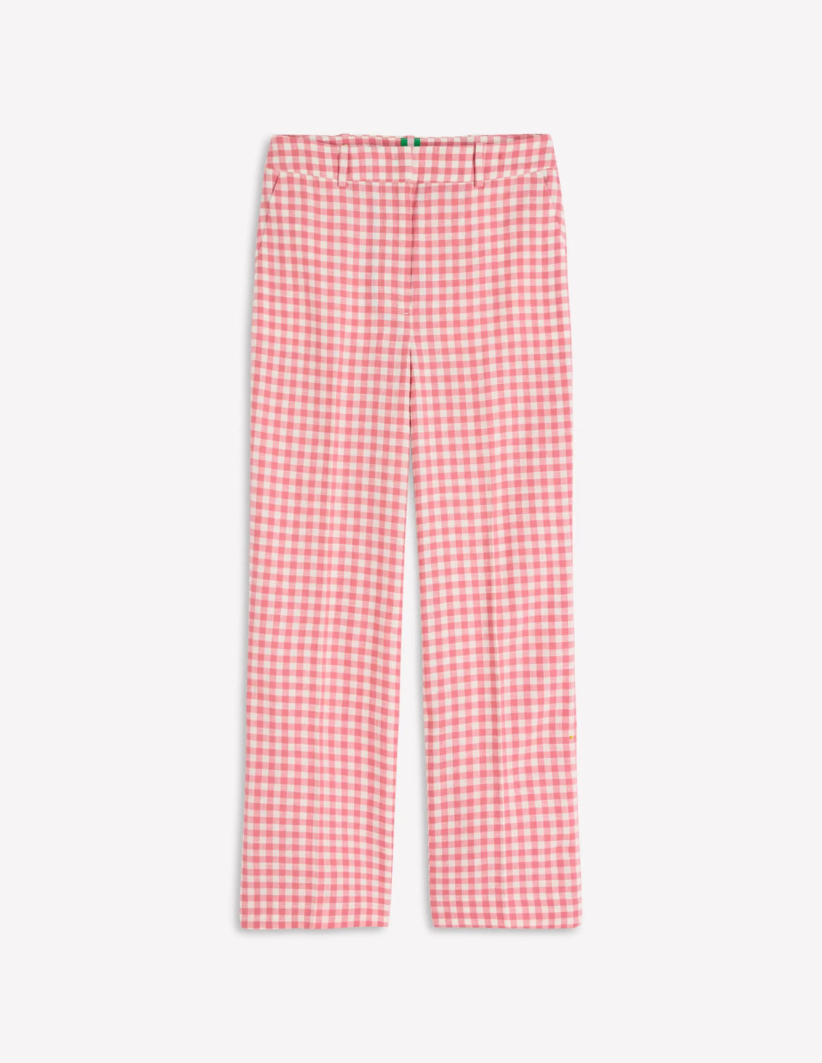 Canonbury 7/8 Linen Pants-Vintage Rose Gingham