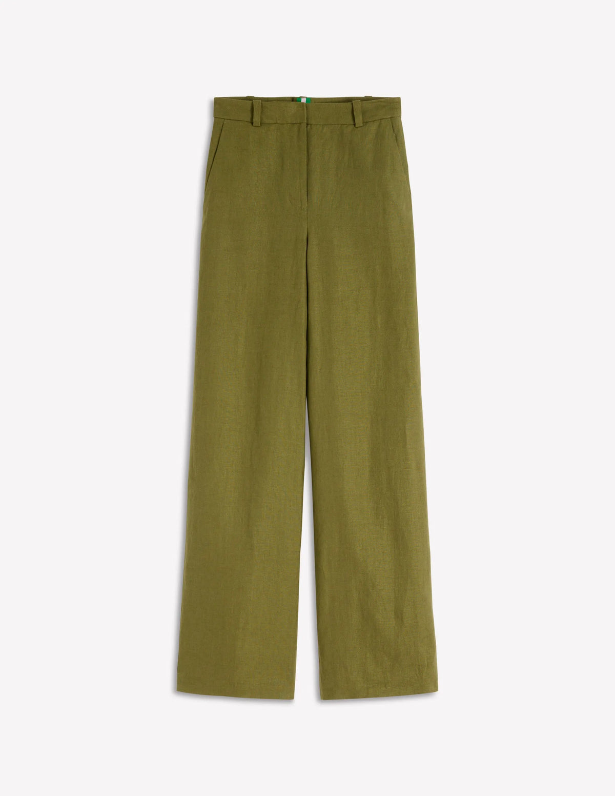 Belgravia Linen Pants-Olive Green