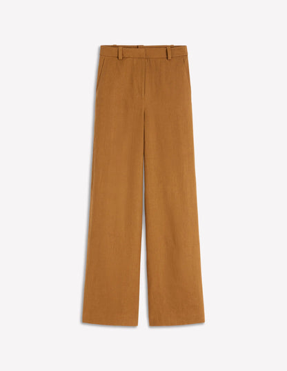 Belgravia Linen Pants-Gingerbread