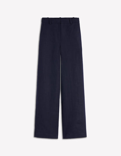 Belgravia Linen Pants-Navy
