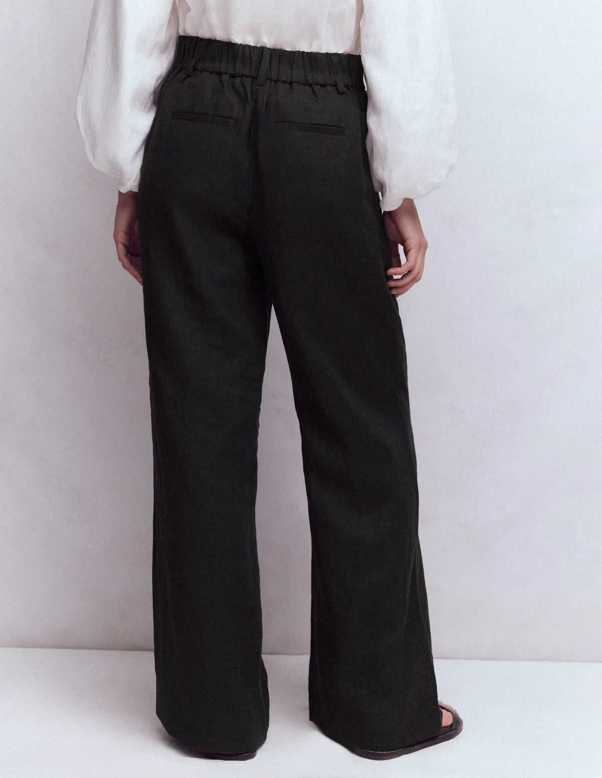 Kensington Linen Pants-Black