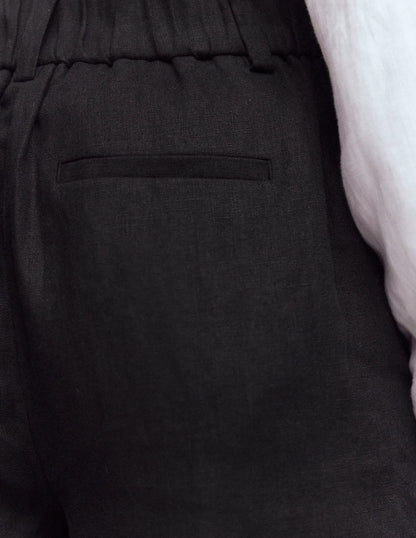 Kensington Linen Pants-Black