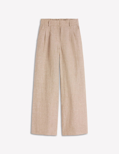 Kensington Linen Pants-Cappuccino Chambray