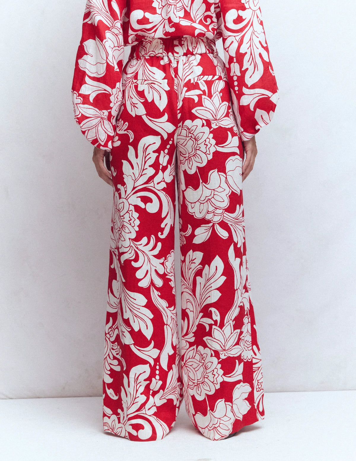 Kensington Linen Pants-Botanical Flourish