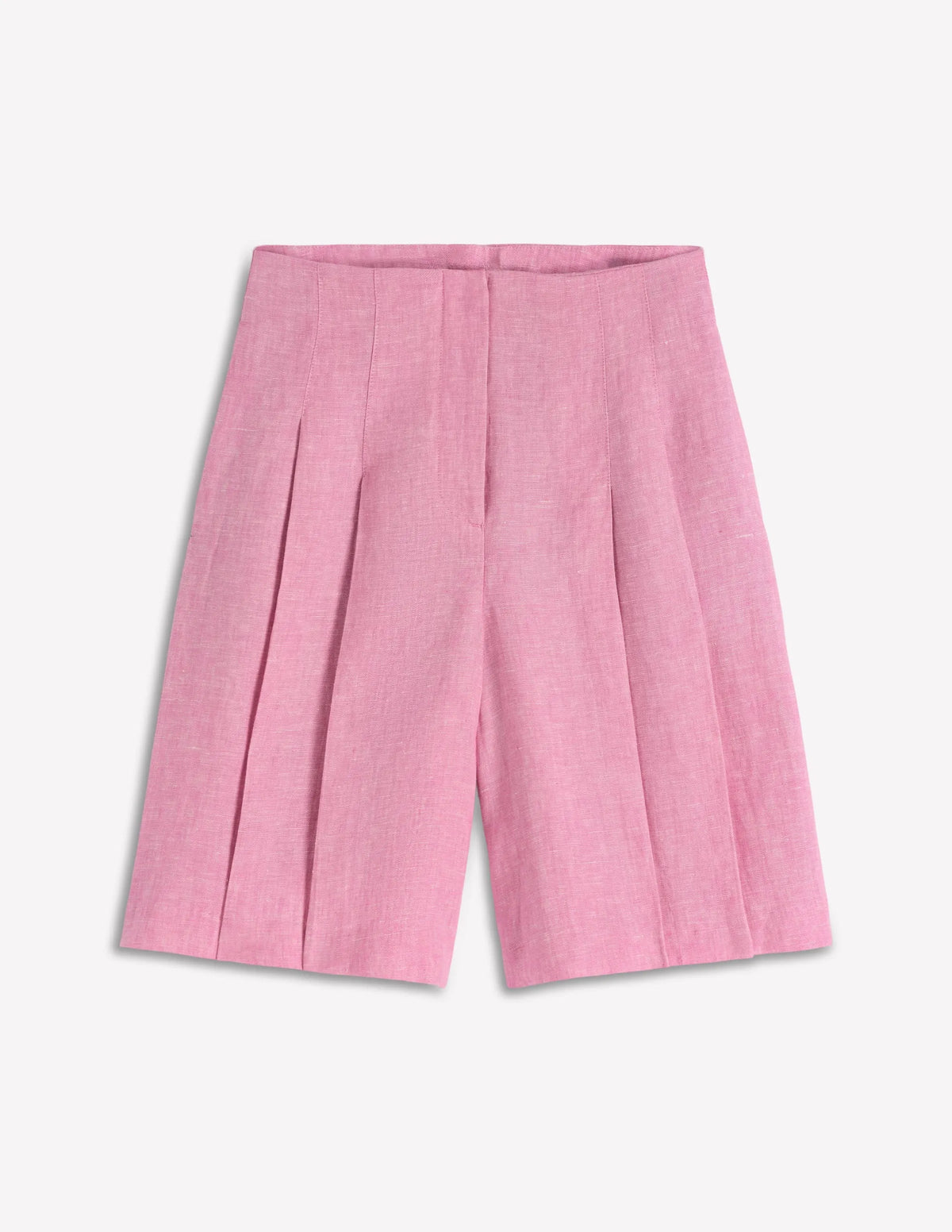 Highbury Linen Shorts-Meadowsweet Pink Chambray