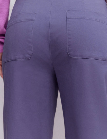 Barrel Leg Chino Pants-Purple Thistle