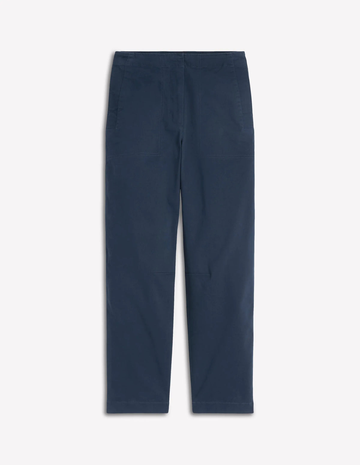 Barrel Leg Chino Pants-Navy