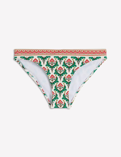 Classic Bikini Bottoms-Multi, Ornamental Stamp