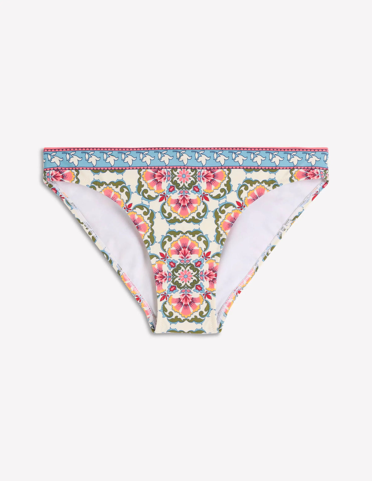 Classic Bikini Bottoms-Pink, Ornamental Trellis