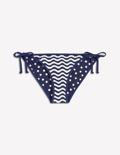 Symi Reversible Bikini Bottoms-French Navy
