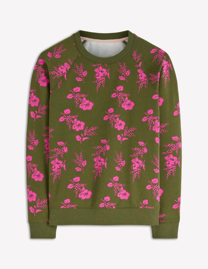 Rosa Printed Sweatshirt-Mayfly, Blossomy Sprig Medium