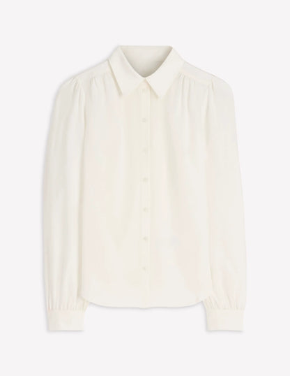 Sara Silk Shirt-Ivory