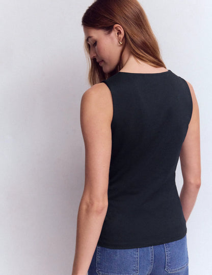 Supersoft V Neck Trim Vest-Navy Blazer