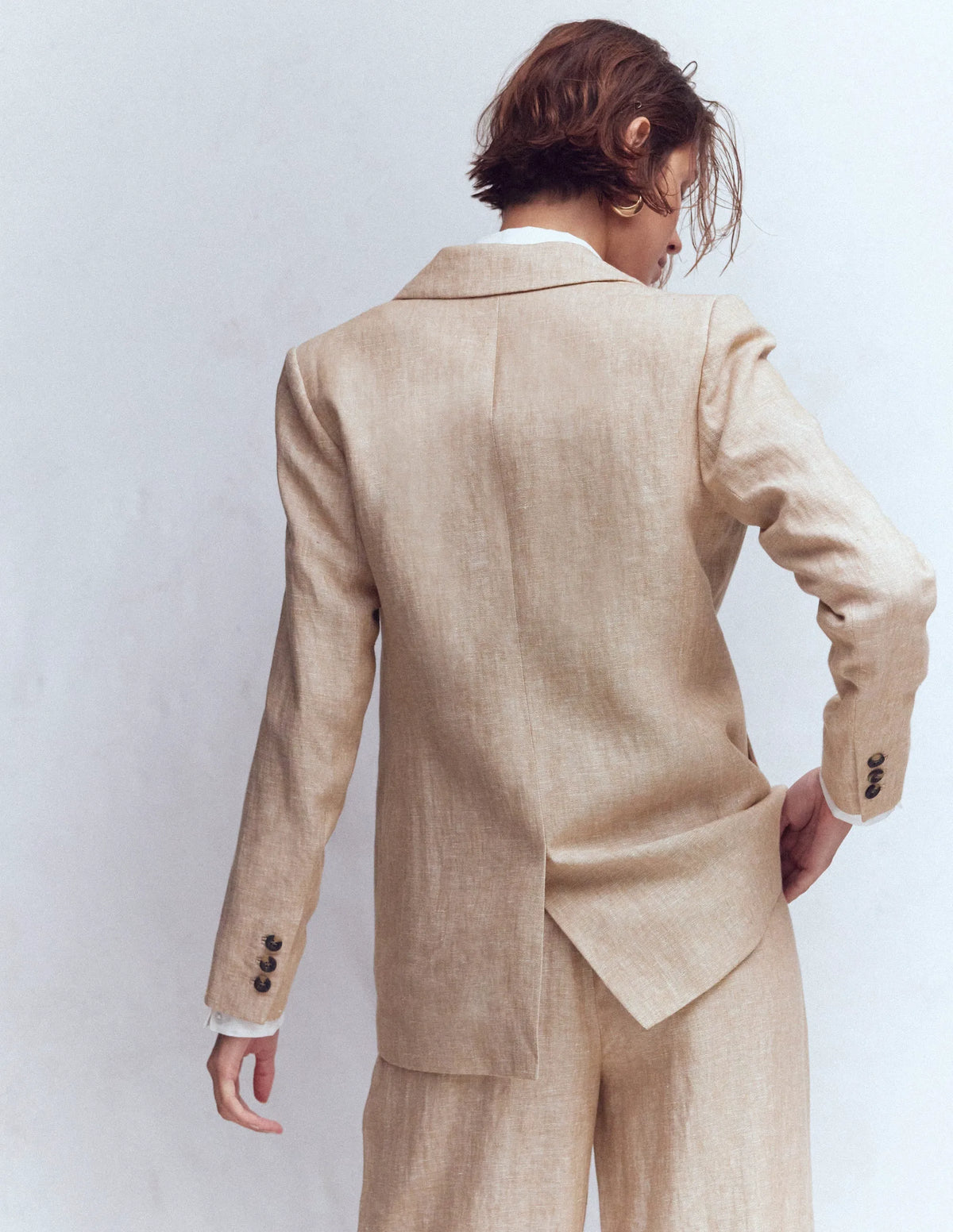 Woodbridge Linen Blazer-Amphora, Chambray