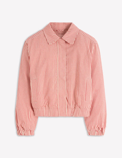 Harrington Jacket-Red Tram Stripe