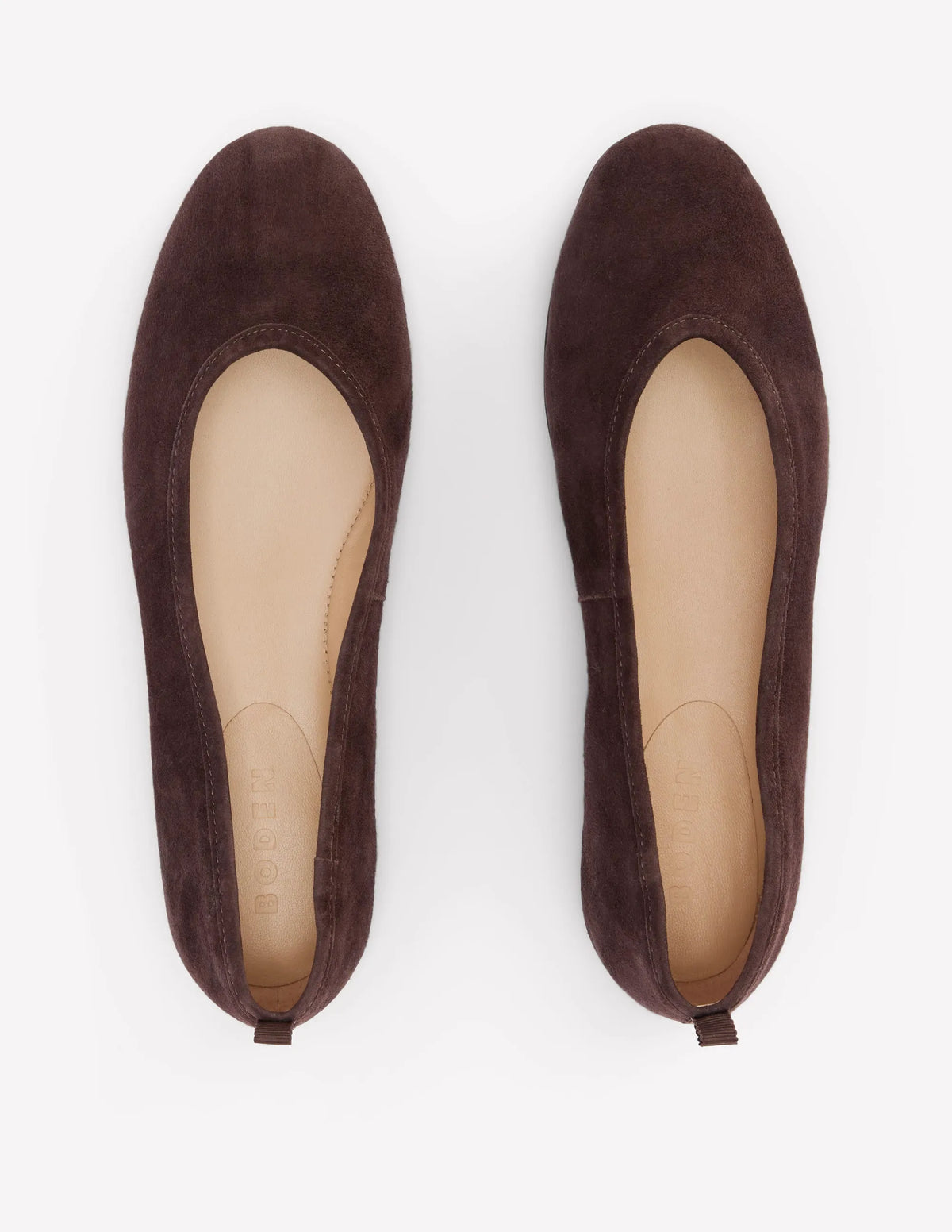 High Cut Ballet Flats-Bitter Chocolate