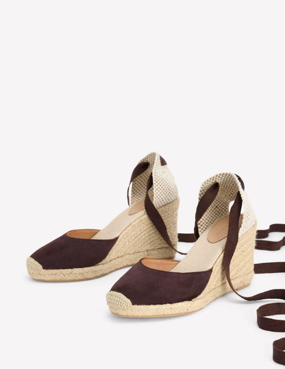Cassie High Wedge Espadrille-Bitter Chocolate