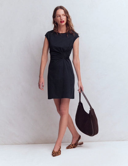 Delilah Twist Short Dress-Navy