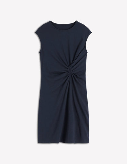 Delilah Twist Short Dress-Navy