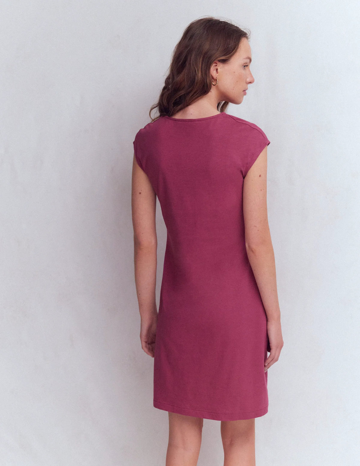 Delilah Twist Short Dress-Raspberry Coulis
