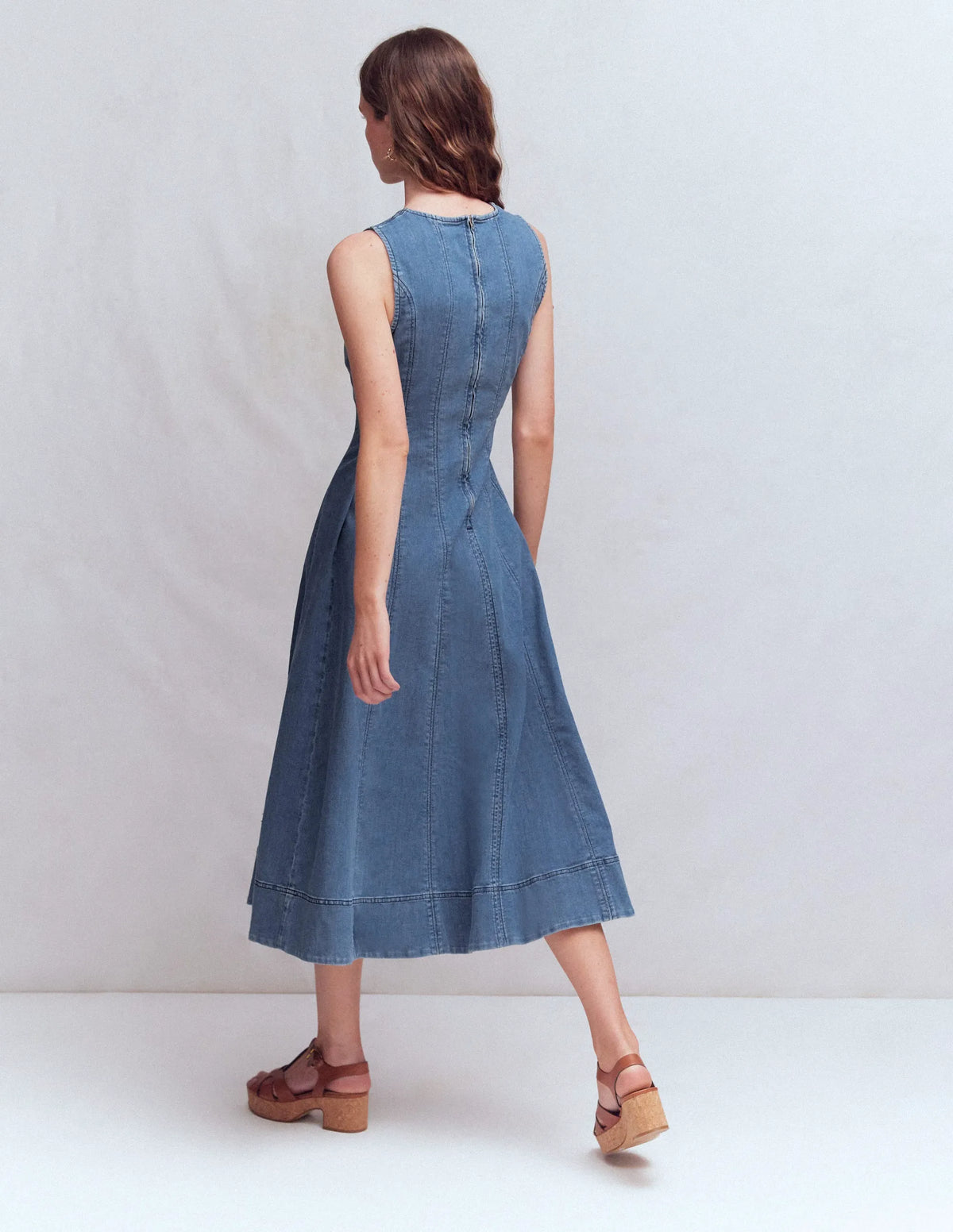 Annet Denim Midi Dress-Mid Vintage