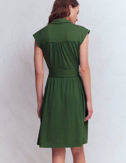 Honor Short Jersey Shirt Dress-Broad Bean